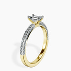 14kt Yellow Gold Grace Micro pavé Eternity Lab Diamond Ring standing product image one