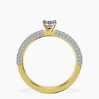 14kt Yellow Gold Grace Micro pavé Eternity Lab Diamond Ring side right image one
