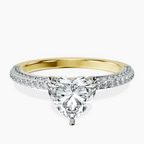 18kt Yellow Gold Grace Micro pavé Eternity Lab Diamond Ring front image