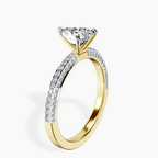 18kt Yellow Gold Grace Micro pavé Eternity Lab Diamond Ring standing product image one