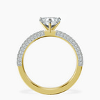 18kt Yellow Gold Grace Micro pavé Eternity Lab Diamond Ring side right image one