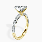 2.23 ct. heart Grace pavé Eternity Ring in 18kt yellow gold standing product image one