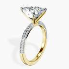 14kt Yellow Gold Grace Micro pavé Eternity Lab Diamond Ring standing product image one