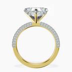 14kt Yellow Gold Grace Micro pavé Eternity Lab Diamond Ring side right image one