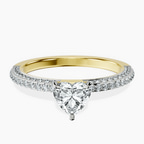 14kt Yellow Gold Grace Micro pavé Eternity Lab Diamond Ring front image