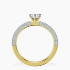 14kt Yellow Gold Grace Micro pavé Eternity Lab Diamond Ring side right image one