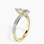 18kt Yellow Gold Grace Micro pavé Eternity Lab Diamond Ring standing product image one