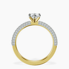 18kt Yellow Gold Grace Micro pavé Eternity Lab Diamond Ring side right image one