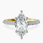 9ct Yellow Gold Grace Micro pavé Eternity Lab Diamond Ring front image