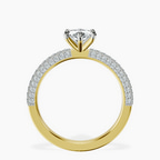 9ct Yellow Gold Grace Micro pavé Eternity Lab Diamond Ring side right image one