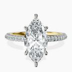 18kt Yellow Gold Grace Micro pavé Eternity Lab Diamond Ring front image