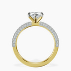 18kt Yellow Gold Grace Micro pavé Eternity Lab Diamond Ring side right image one