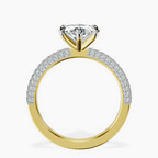 14kt Yellow Gold Grace Micro pavé Eternity Lab Diamond Ring side right image one