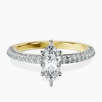 14kt Yellow Gold Grace Micro pavé Eternity Lab Diamond Ring front image