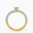 14kt Yellow Gold Grace Micro pavé Eternity Lab Diamond Ring side right image one