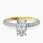 14kt Yellow Gold Grace Micro pavé Eternity Lab Diamond Ring front image