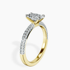 14kt Yellow Gold Grace Micro pavé Eternity Lab Diamond Ring standing product image one