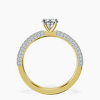 14kt Yellow Gold Grace Micro pavé Eternity Lab Diamond Ring side right image one