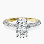 9ct Yellow Gold Grace Micro pavé Eternity Lab Diamond Ring front image