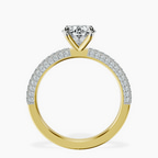 2.99 ct. oval Grace pavé Eternity Ring in 14kt yellow gold side right image one
