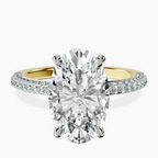 14kt Yellow Gold Grace Micro pavé Eternity Lab Diamond Ring front image