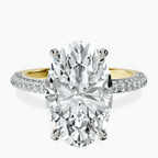 18kt Yellow Gold Grace Micro pavé Eternity Lab Diamond Ring front image