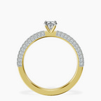 18kt Yellow Gold Grace Micro pavé Eternity Lab Diamond Ring side right image one