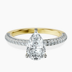 14kt Yellow Gold Grace Micro pavé Eternity Lab Diamond Ring front image