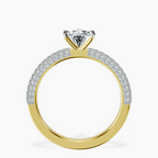 14kt Yellow Gold Grace Micro pavé Eternity Lab Diamond Ring side right image one