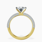 18kt Yellow Gold Grace Micro pavé Eternity Lab Diamond Ring side right image one