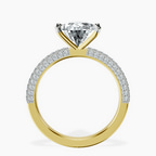 14kt Yellow Gold Grace Micro pavé Eternity Lab Diamond Ring side right image one