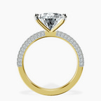 14kt Yellow Gold Grace Micro pavé Eternity Lab Diamond Ring side right image one