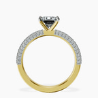 14kt Yellow Gold Grace Micro pavé Eternity Lab Diamond Ring side right image one