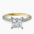 9ct Yellow Gold Grace Micro pavé Eternity Lab Diamond Ring front image
