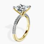 14kt Yellow Gold Grace Micro pavé Eternity Lab Diamond Ring standing product image one