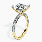 14kt Yellow Gold Grace Micro pavé Eternity Lab Diamond Ring standing product image one