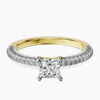 14kt Yellow Gold Grace Micro pavé Eternity Lab Diamond Ring front image