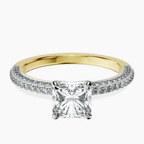 14kt Yellow Gold Grace Micro pavé Eternity Lab Diamond Ring front image