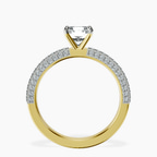 14kt Yellow Gold Grace Micro pavé Eternity Lab Diamond Ring side right image one