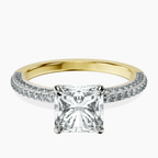 9ct Yellow Gold Grace Micro pavé Eternity Lab Diamond Ring front image