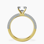 9ct Yellow Gold Grace Micro pavé Eternity Lab Diamond Ring side right image one