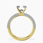 2.65 ct. radiant Grace pavé Eternity Ring in 18kt yellow gold side right image one
