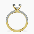 18kt Yellow Gold Grace Micro pavé Eternity Lab Diamond Ring side right image one