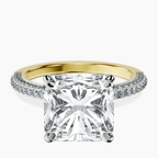 18kt Yellow Gold Grace Micro pavé Eternity Lab Diamond Ring front image