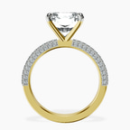 18kt Yellow Gold Grace Micro pavé Eternity Lab Diamond Ring side right image one
