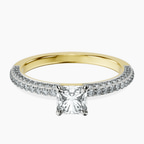 14kt Yellow Gold Grace Micro pavé Eternity Lab Diamond Ring front image