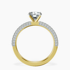 14kt Yellow Gold Grace Micro pavé Eternity Lab Diamond Ring side right image one