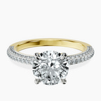 18ct Yellow Gold Grace Micro pavé Eternity Lab Diamond Ring front image