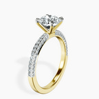 18ct Yellow Gold Grace Micro pavé Eternity Lab Diamond Ring standing product image one