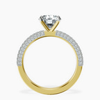18ct Yellow Gold Grace Micro pavé Eternity Lab Diamond Ring side right image one